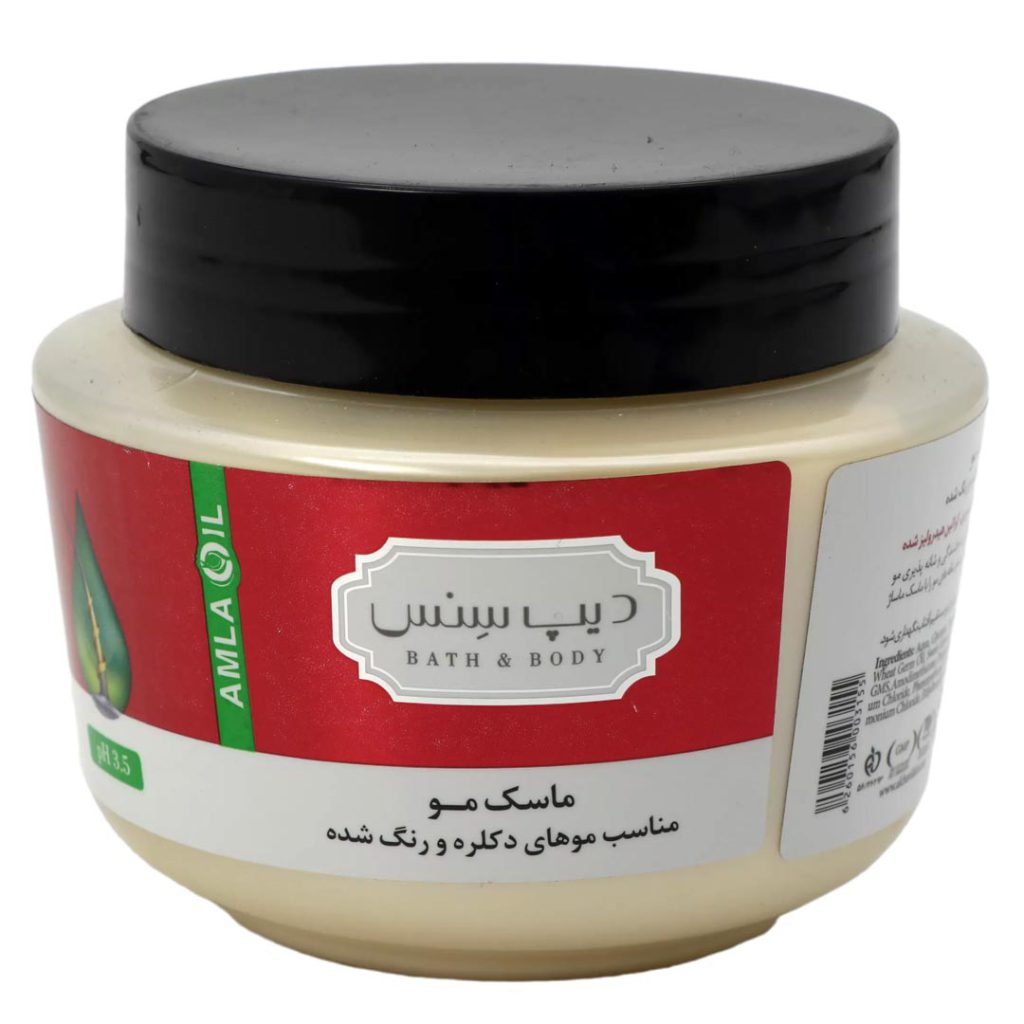 ماسک مو آرگان و بادام شیرین موهای دکلره و رنگ شده دیپ سنس