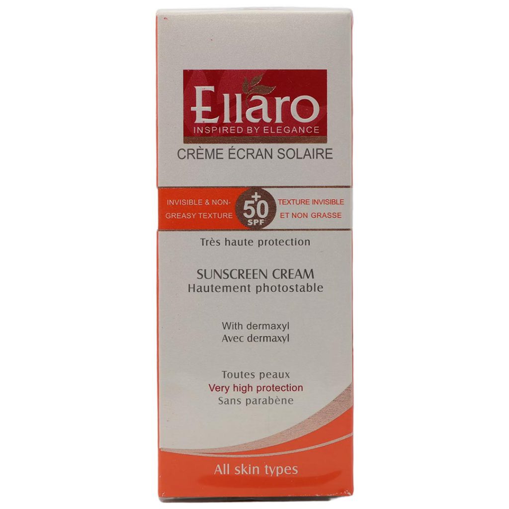 کرم ضد آفتاب بی رنگ SPF50 انواع پوست الارو