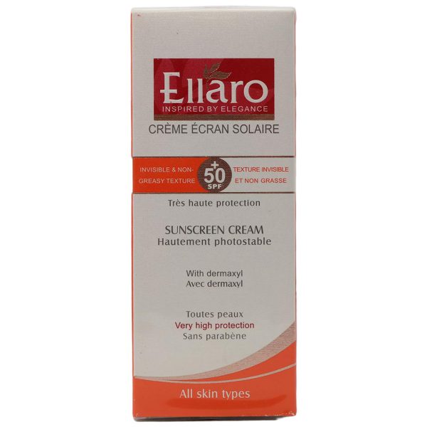 کرم ضد آفتاب بی رنگ SPF50 انواع پوست الارو