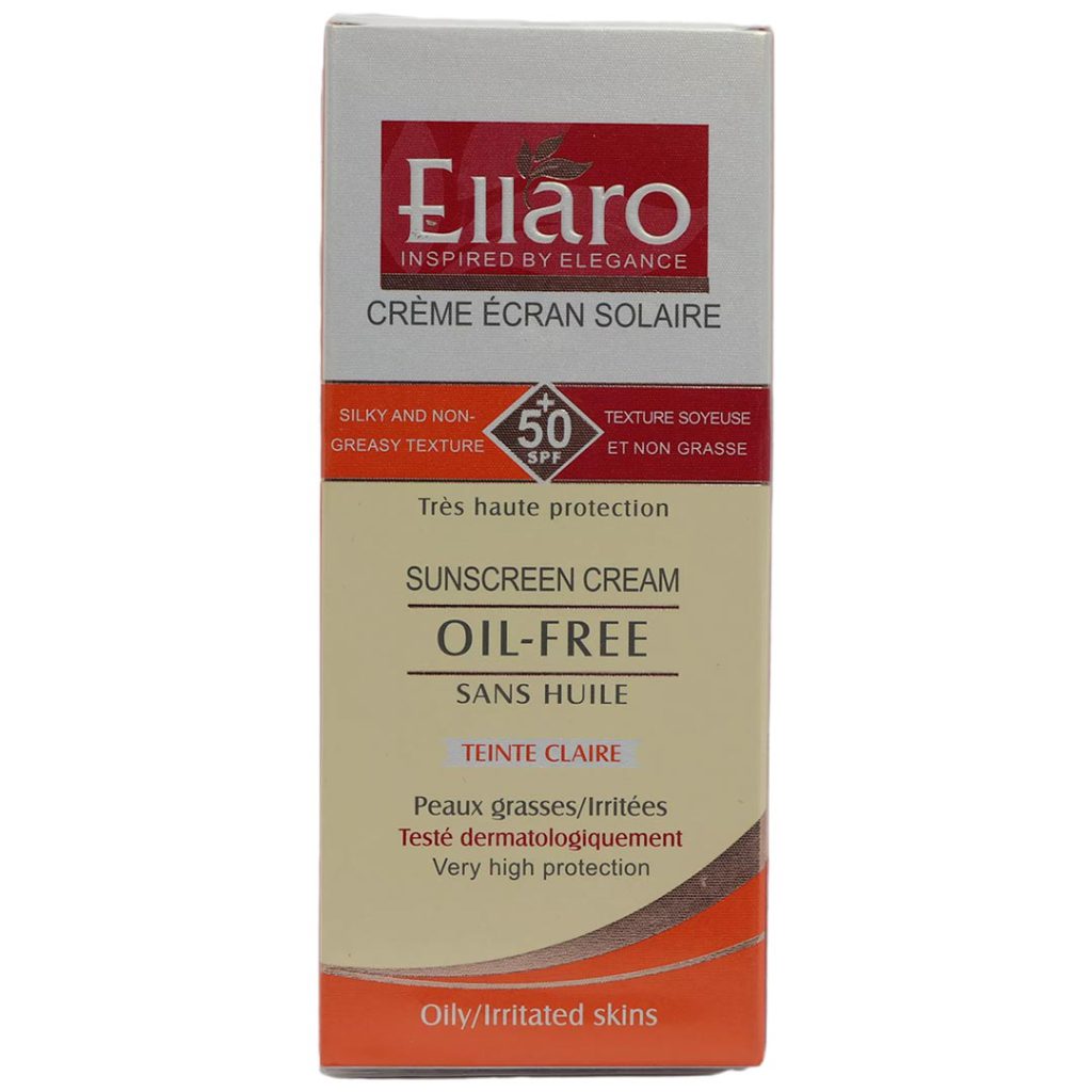 فلوئید ضد آفتاب پوست چرب رنگی بژ روشن SPF50 الارو
