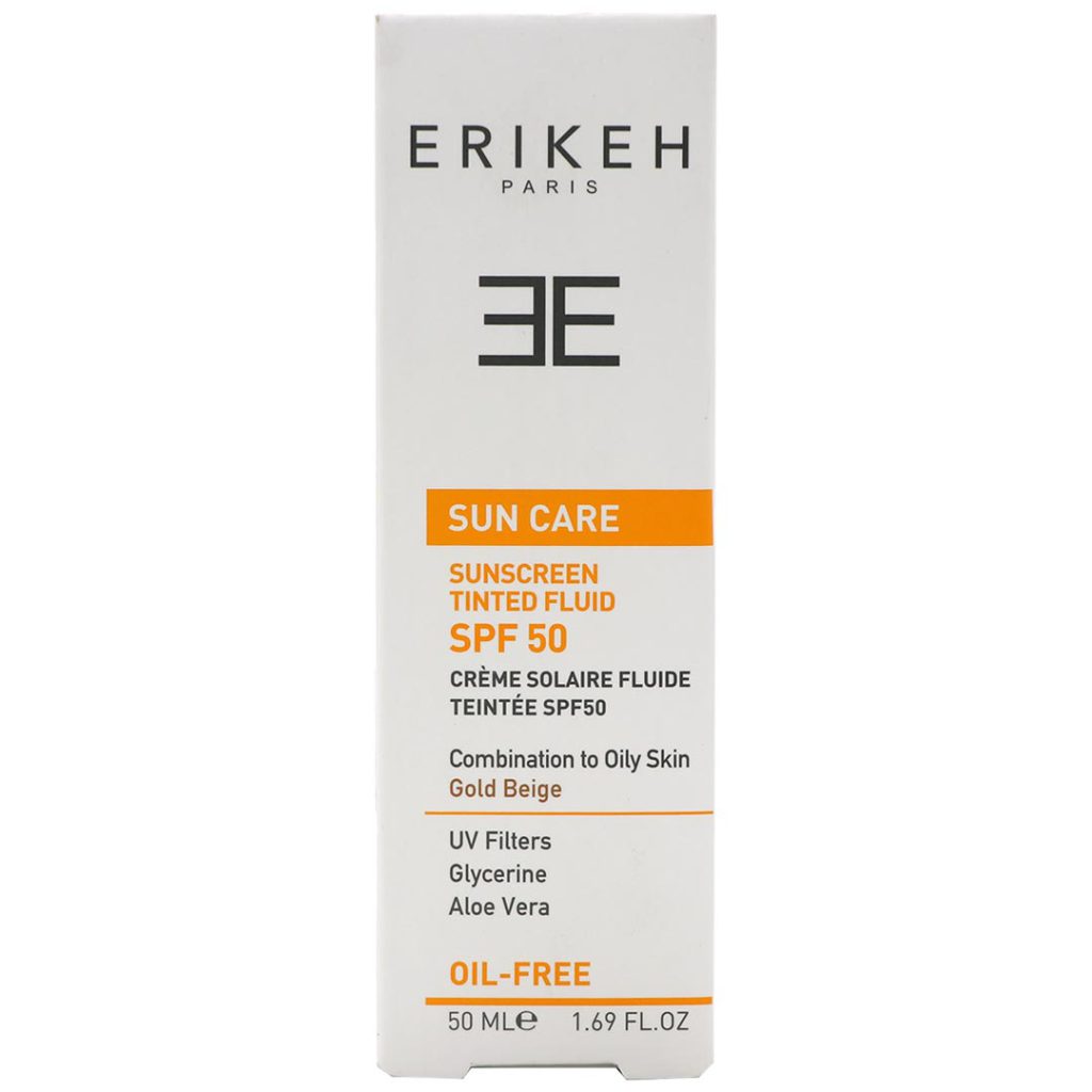کرم ضد آفتاب فاقد چربی بژ طلایی SPF50 پوست مختلط تا چرب اریکه