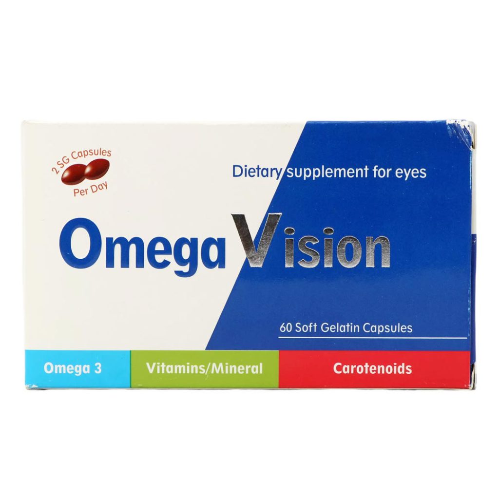 کپسول ژلاتینی نرم امگا ویژن 600 میلی گرم دانا