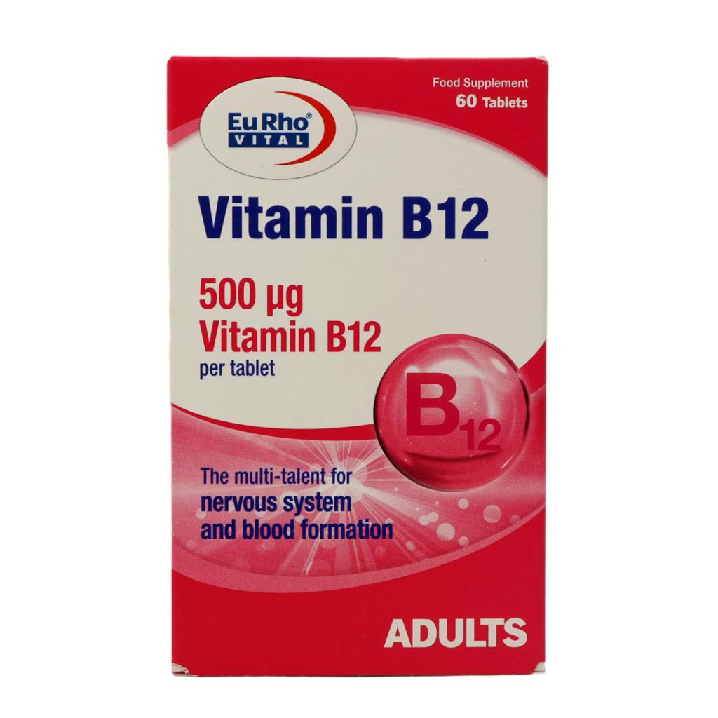 قرص ویتامین ب 12 500 میکروگرم یوروویتال