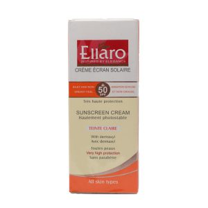 کرم ضد آفتاب رنگی بژ روشن SPF50 انواع پوست الارو
