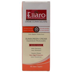 کرم ضد آفتاب رنگی بژ طبیعی SPF50 انواع پوست الارو