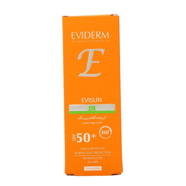 کرم ضد آفتاب فاقد چربی بی رنگ SPF50 پوست چرب اویدرم