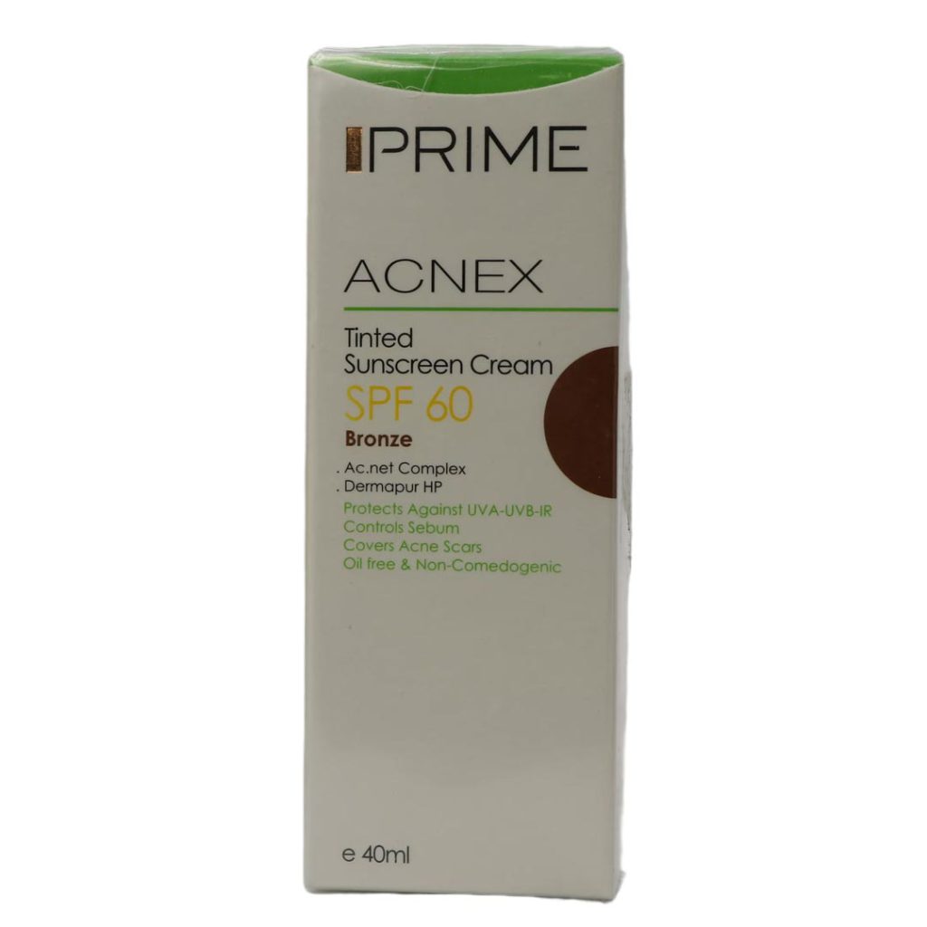 کرم ضد آفتاب فاقد چربی رنگی (برنزه) SPF60 پوست چرب پرایم