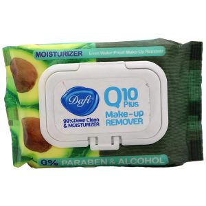 دستمال مرطوب پاک کننده آرایش Q10 با رایحه میوه درب دار دافی