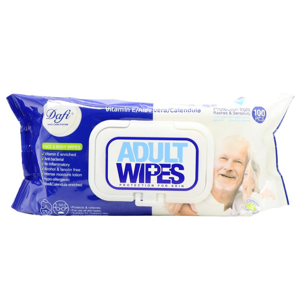 دستمال مرطوب پاک کننده بزرگسال درب دار دافی