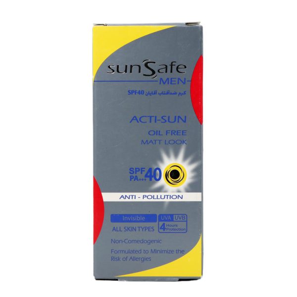 كرم ضد آفتاب فاقد چربی SPF40 آقایان سان سیف