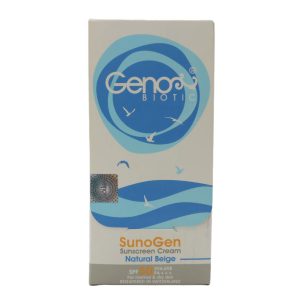 کرم ضد آفتاب رنگی SPF50 پوست های خشک بژ طبیعی ژنوبایوتیک