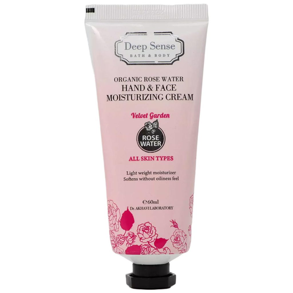 کرم مرطوب کننده دست و صورت گلاب و عصاره رز فرانسوی دیپ سنس