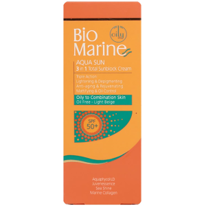 کرم ضد آفتاب فاقد چربی بژ روشن SPF50 مناسب پوست چرب و مختلط بایومارین
