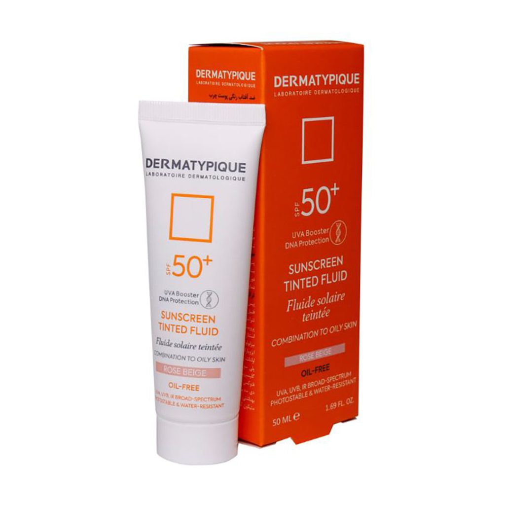 فلوئید ضد آفتاب فاقد چربی بی رنگ SPF50 پوست چرب درماتیپیک