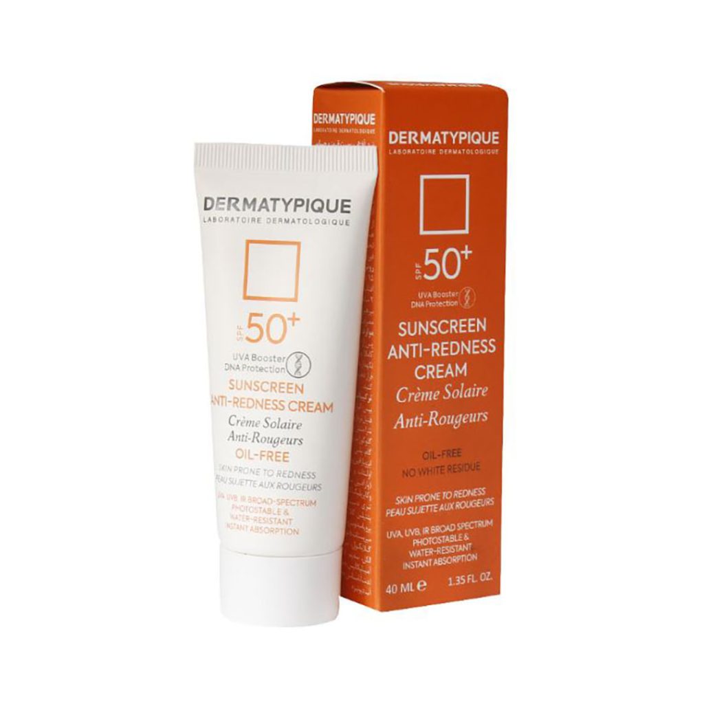 کرم ضد آفتاب پوست قرمز و حساس بی رنگ SPF50 درماتیپیک