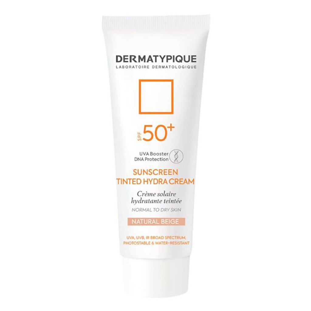 کرم ضد آفتاب رنگی رز بژ SPF50 مناسب پوست خشک درماتیپیک