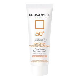 کرم ضد آفتاب رنگی رز بژ SPF50 مناسب پوست خشک درماتیپیک