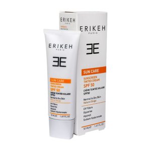 کرم ضد آفتاب رنگی بژ طبیعی SPF50 پوست های خشک و نرمال اریکه