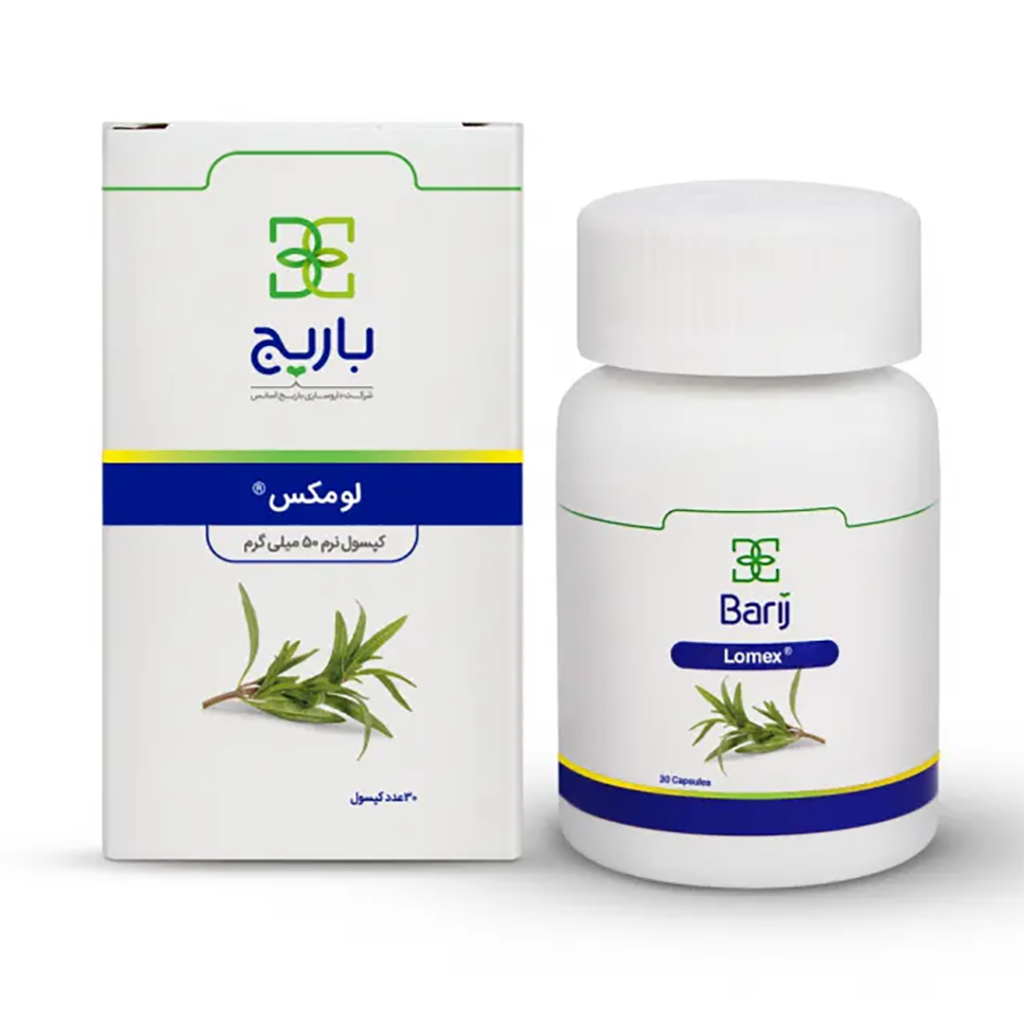 کپسول ژلاتینی نرم لومکس 50 میلی گرم باریج اسانس