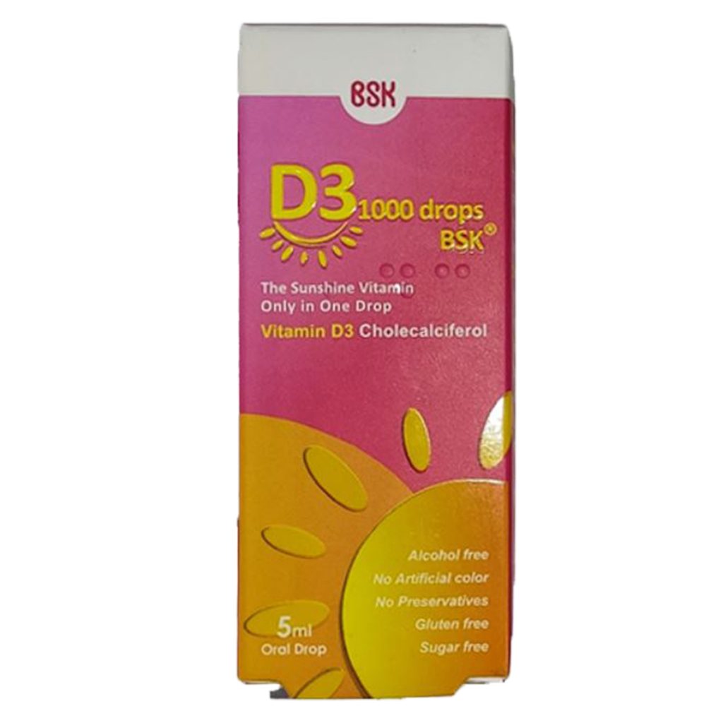 قطره خوراکی ویتامین D3 1000 بی اس کی
