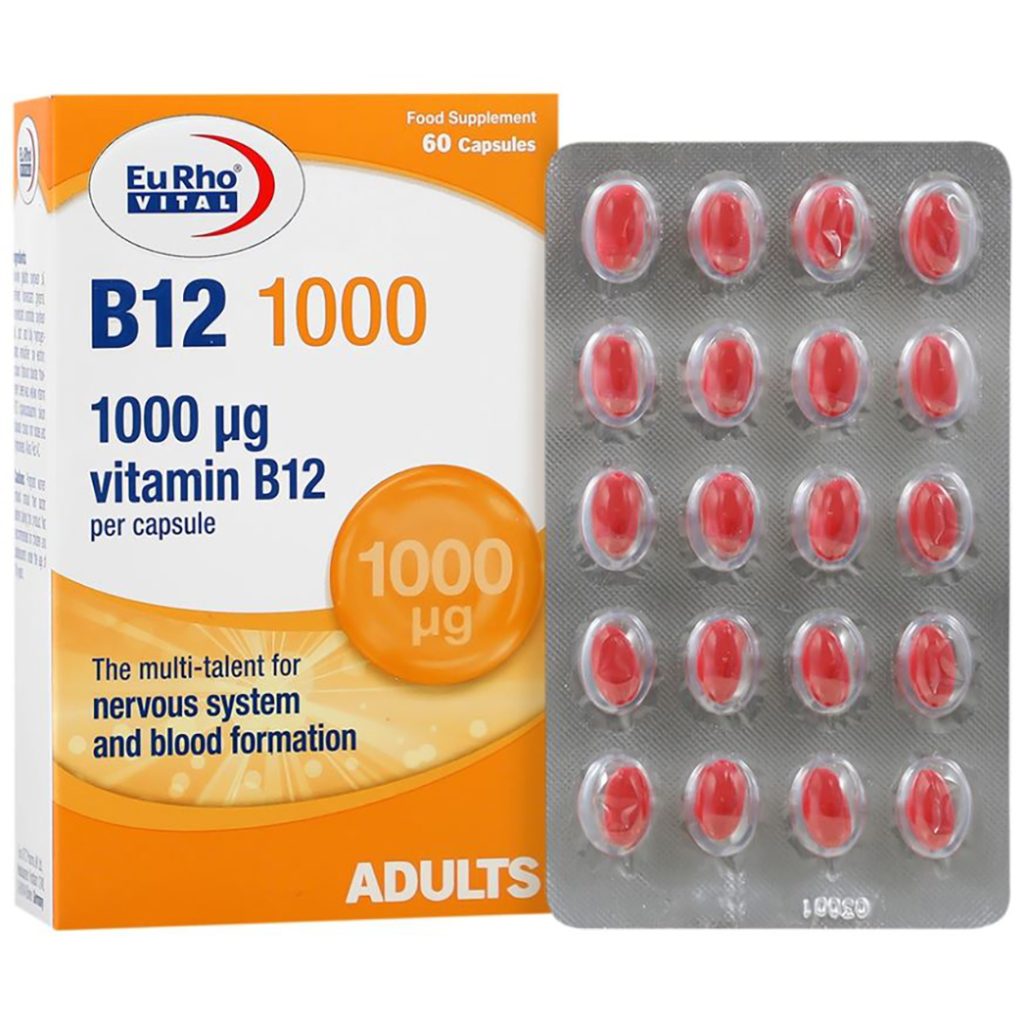 کپسول ویتامین ب 12 1000 میلی گرم یوروویتال