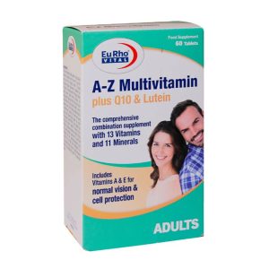 قرص AZ مولتی ویتامین پلاس کیوتن و لوتئین یوروویتال
