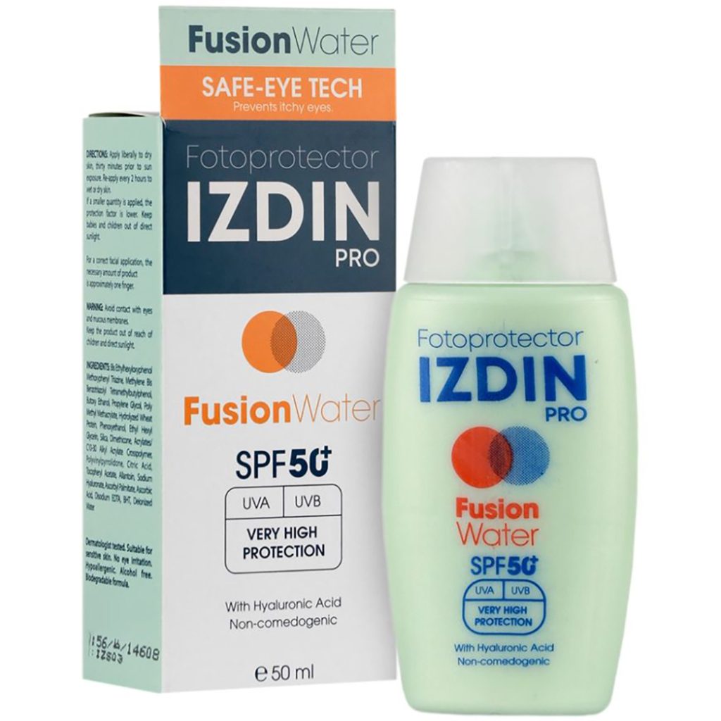 کرم ضد آفتاب فیوژن واتر پرو SPF50 انواع پوست ایزدین پرو