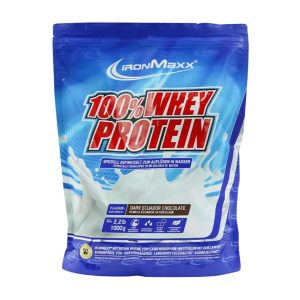 پودر خوراکی وی پروتئین 100 درصد با طعم شکلات تلخ آیرون مکس