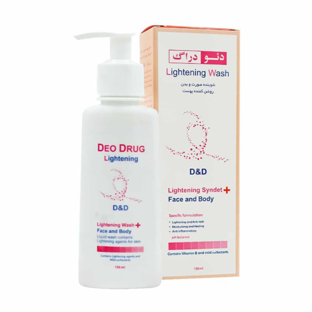 مایع شوینده روشن کننده پوست صورت و بدن دئودراگ