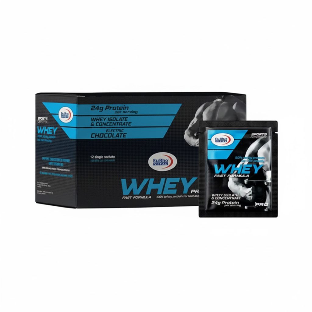 ساشه وی پروتئین ایزوله و کنسانتره 24 گرم با طعم شکلات یوروویتال