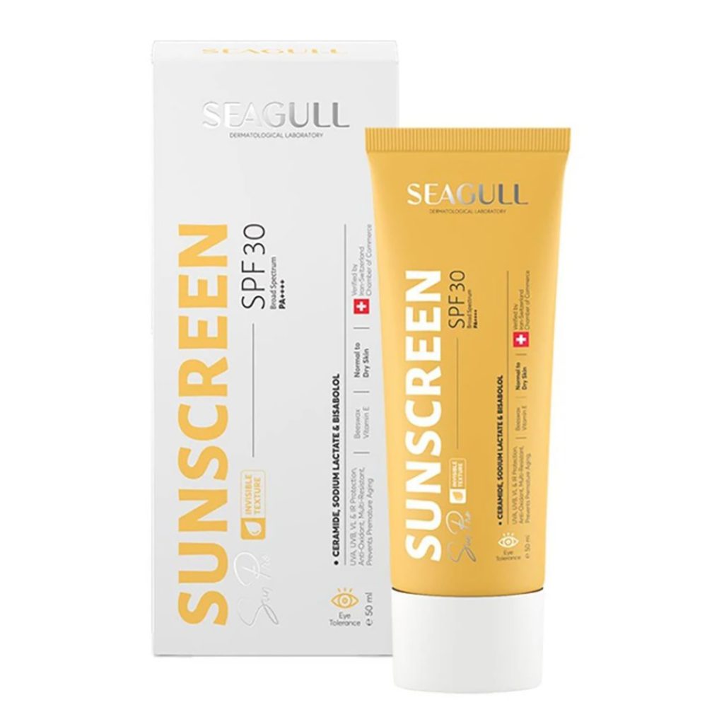 کرم ضد آفتاب فاقد رنگ SPF30 پوست خشک سی گل