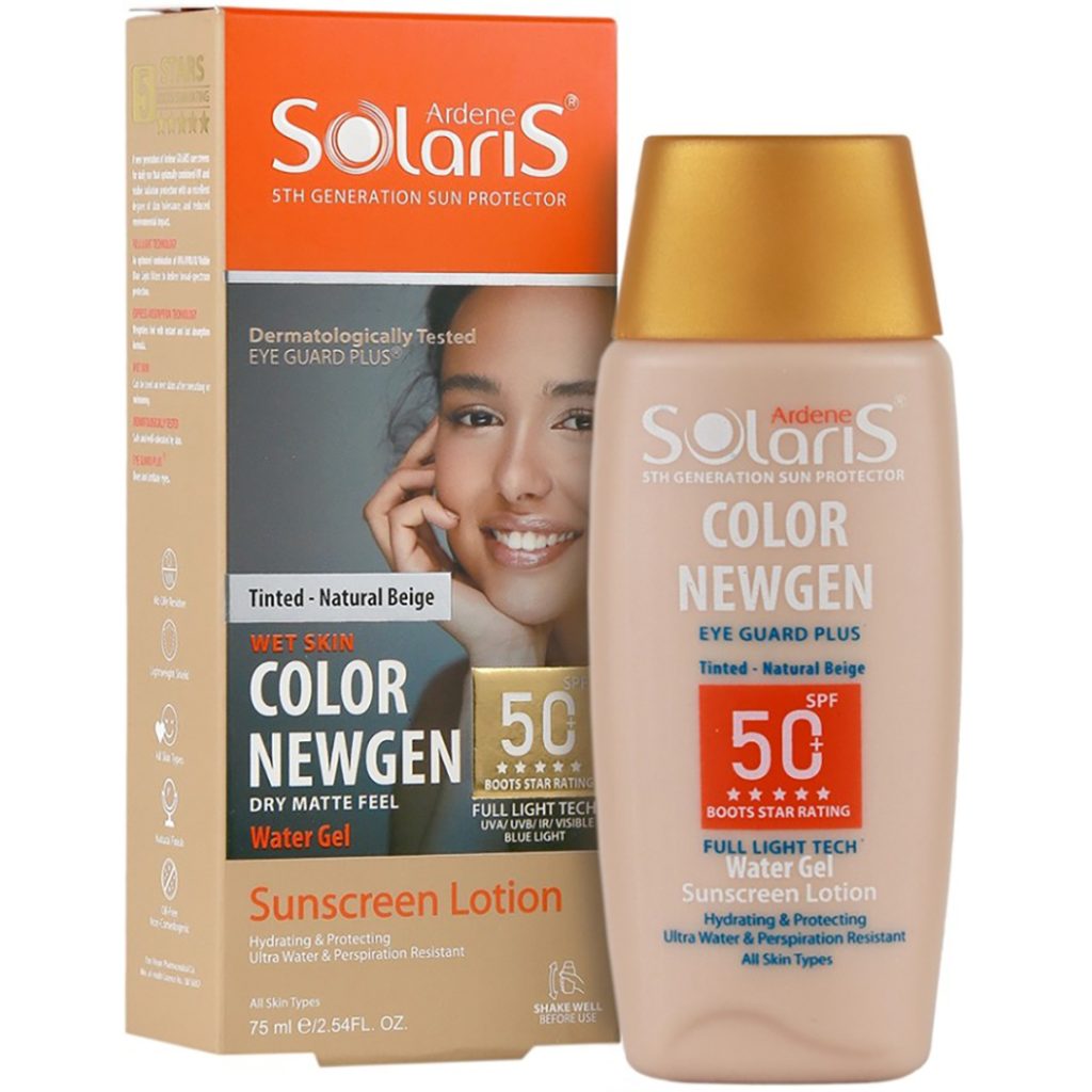 لوسیون ضد آفتاب کالر نیوژن بژ طبیعی SPF50 آردن سولاریس
