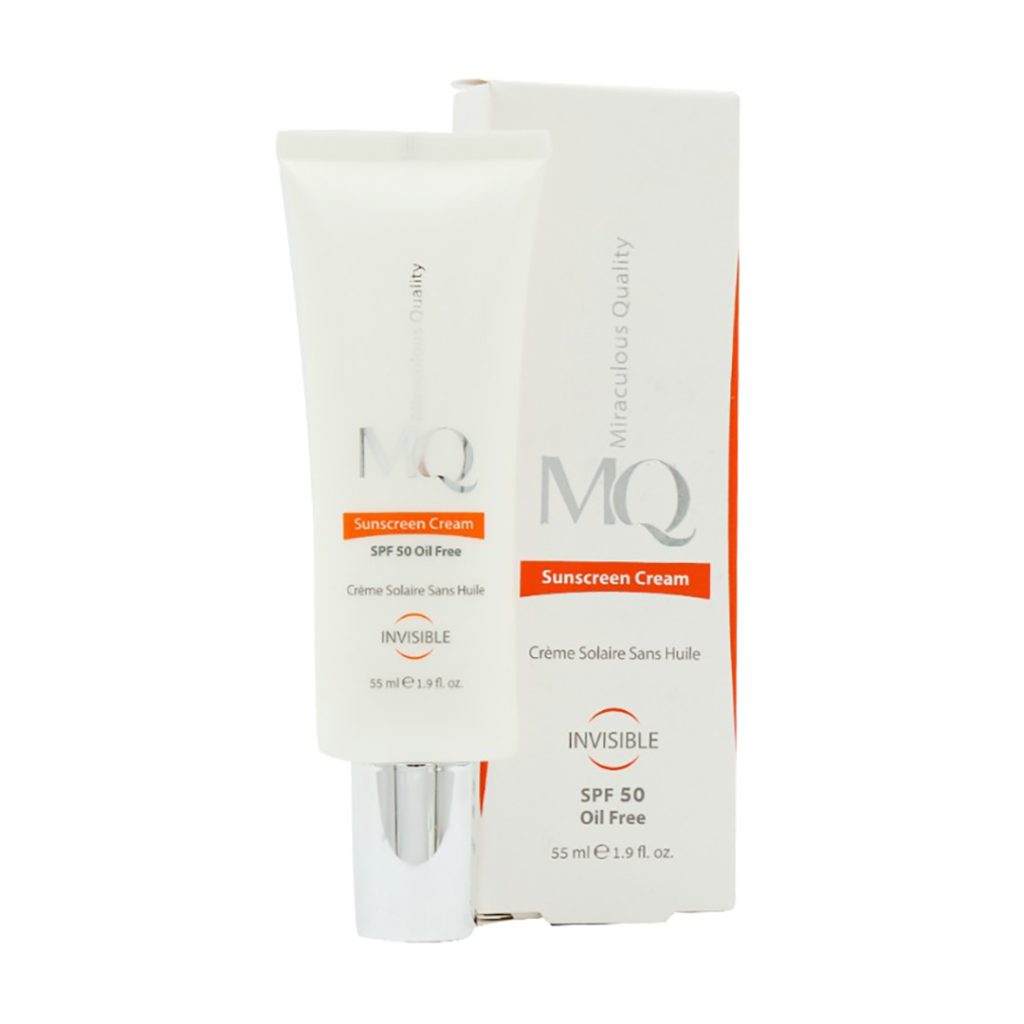 کرم ضد آفتاب بی رنگ فاقد چربی SPF50 ام کیو