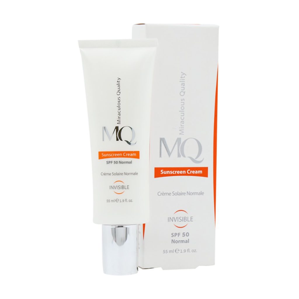 کرم ضد آفتاب پوست نرمال بی رنگ SPF50 ام کیو